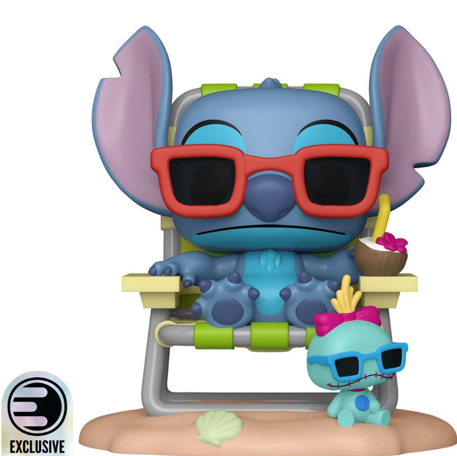 Lilo & Stitch Stitch in Sunlounger Premium Funko Pop! Vinyl Figure #1639 - Entertainment Earth Exclusive